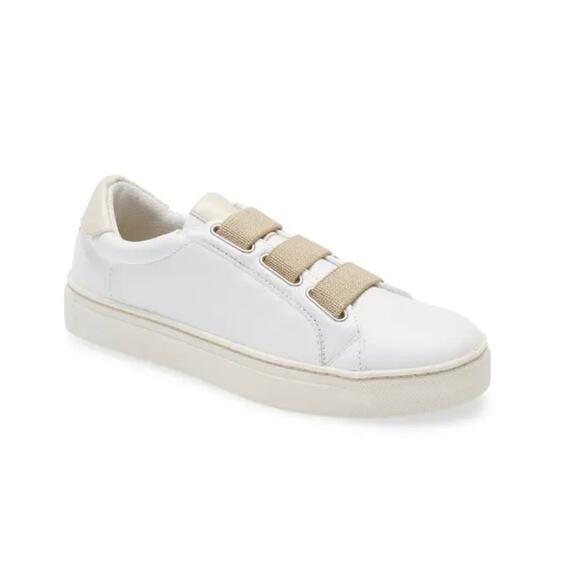 THE FLEXX Shoes - Flexx Sneak Easy Sneaker Kino Leather White Beige Size 7.5 NIB Slip On Style